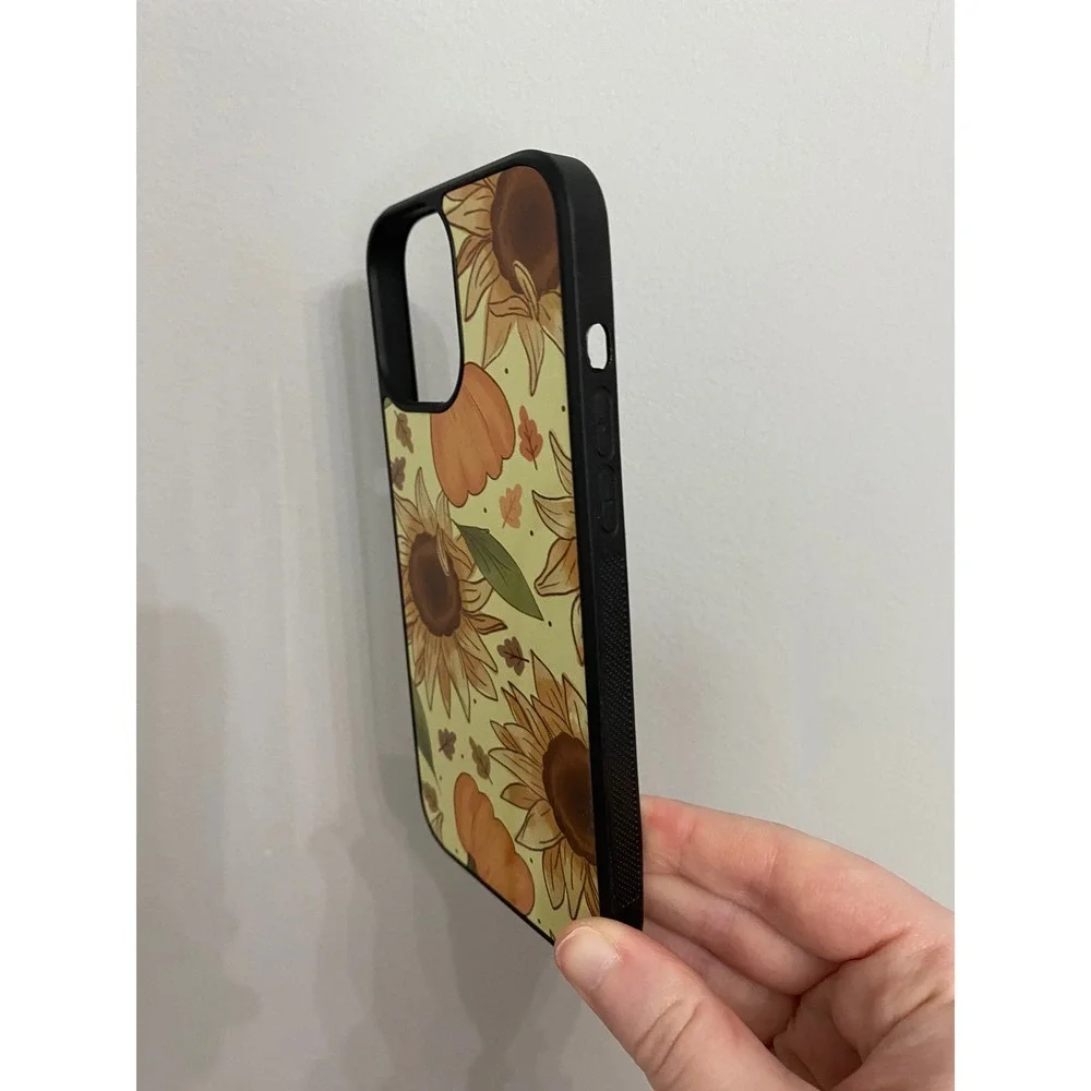 Phone Case Unisex iPhone 12 Pro Max‎ Yellow Sunflower Pumpkin Fall Aesthetic
